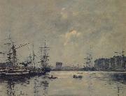 Eugene Boudin The Port Le Havre oil on canvas